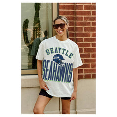 NFL Seattle Seahawks Gameday Couture Women's Oversized Classic Fierce Focus T-Shirt