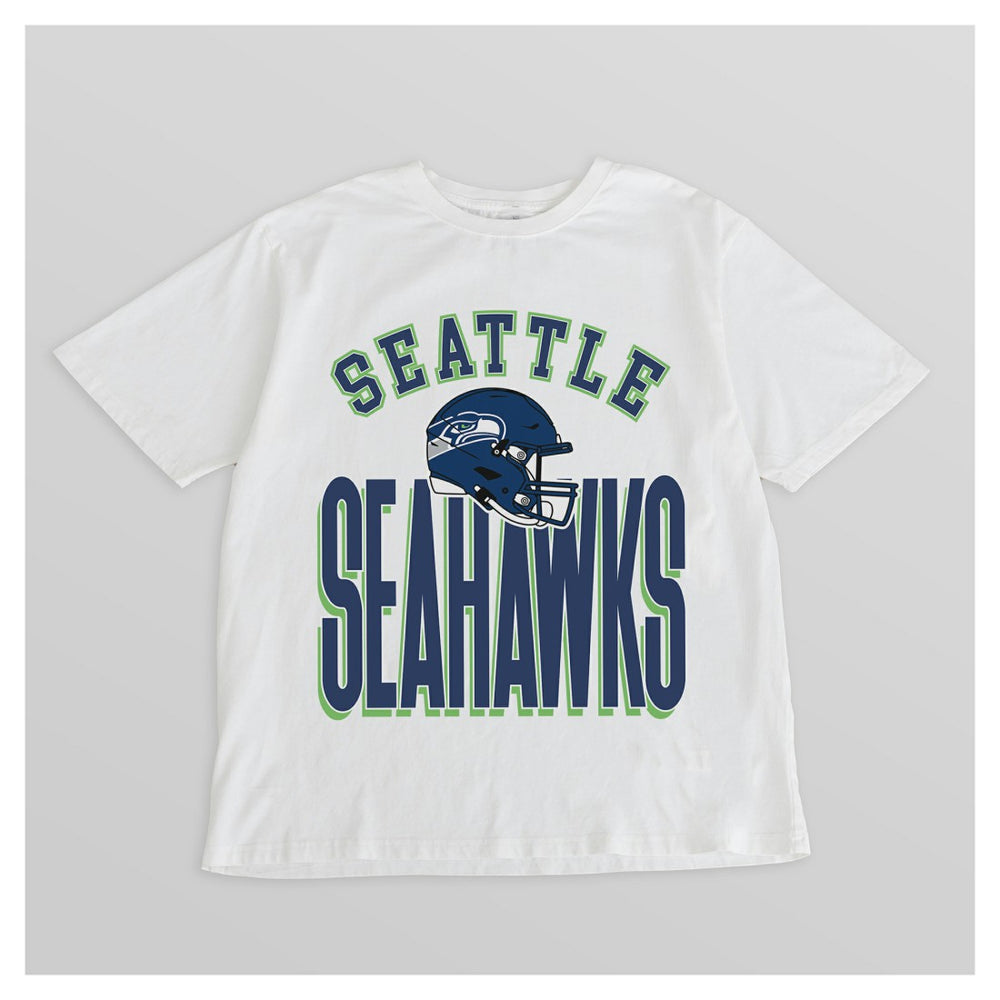 NFL Seattle Seahawks Gameday Couture Women's Oversized Classic Fierce Focus T-Shirt