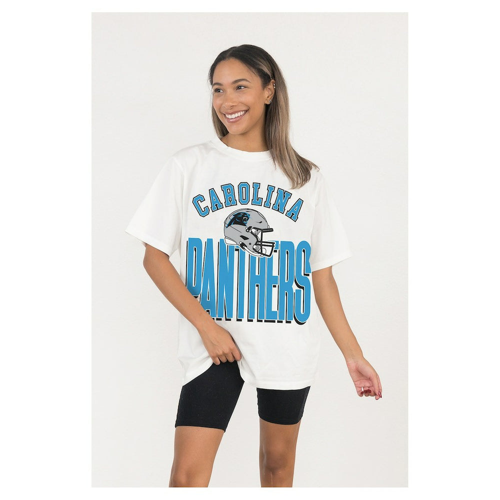 NFL Carolina Panthers Gameday Couture Women's Oversized Classic Fierce Focus T-Shirt
