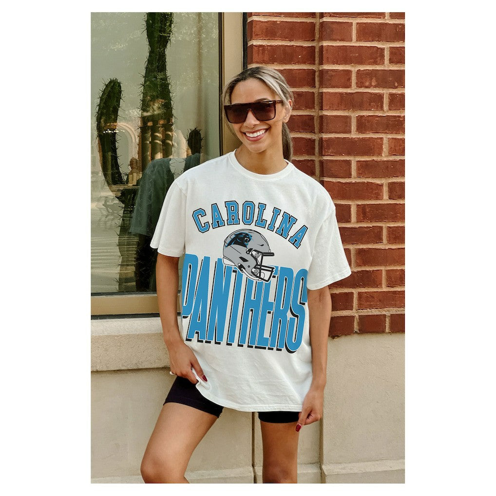 NFL Carolina Panthers Gameday Couture Women's Oversized Classic Fierce Focus T-Shirt