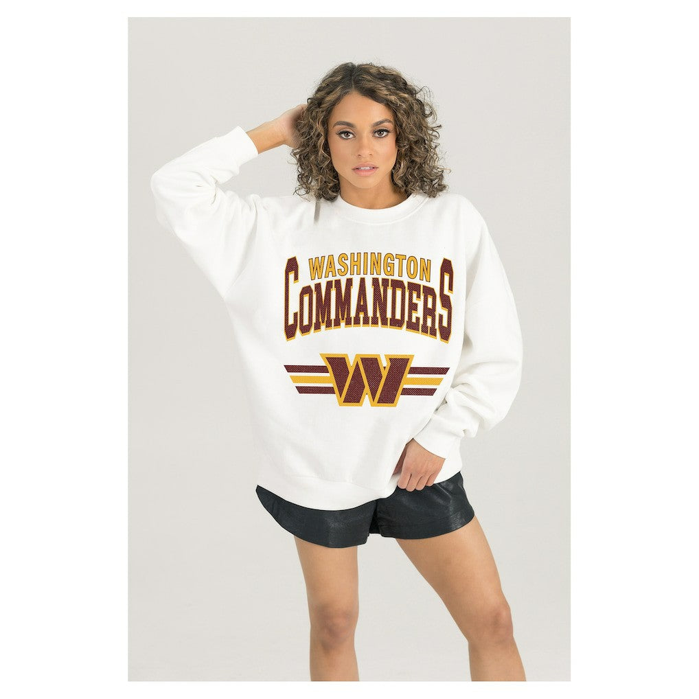 NFL Washington Commanders Gameday Couture Women's Swift Strike Premium Oversized Fleece Pullover Sweatshirt