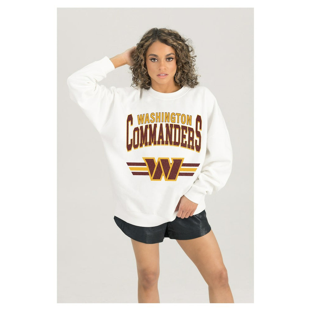 NFL Washington Commanders Gameday Couture Women's Swift Strike Premium Oversized Fleece Pullover Sweatshirt