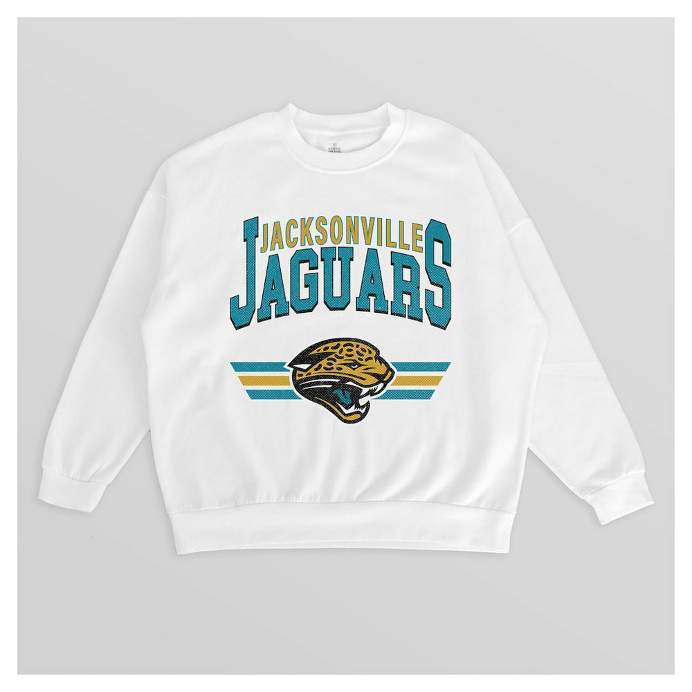 NFL Jacksonville Jaguars Gameday Couture Women's Swift Strike Premium Oversized Fleece Pullover Sweatshirt