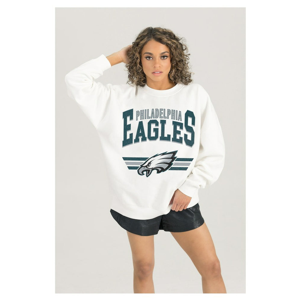 NFL Philadelphia Eagles Gameday Couture Women's Swift Strike Premium Oversized Fleece Pullover Sweatshirt