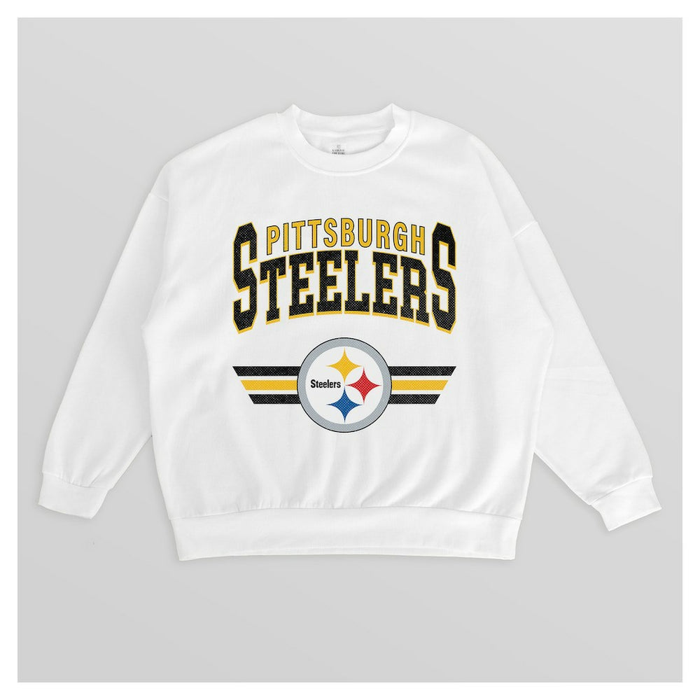 NFL Pittsburgh Steelers Gameday Couture Women's Swift Strike Premium Oversized Fleece Pullover Sweatshirt