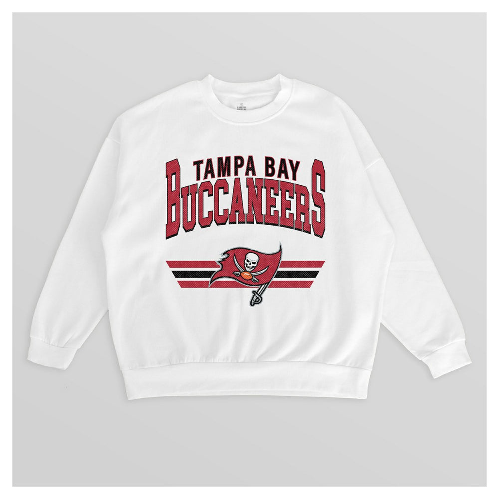NFL Tampa Bay Buccaneers Gameday Couture Women's Swift Strike Premium Oversized Fleece Pullover Sweatshirt