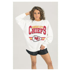 NFL Kansas City Chiefs Gameday Couture Women's Swift Strike Premium Oversized Fleece Pullover Sweatshirt