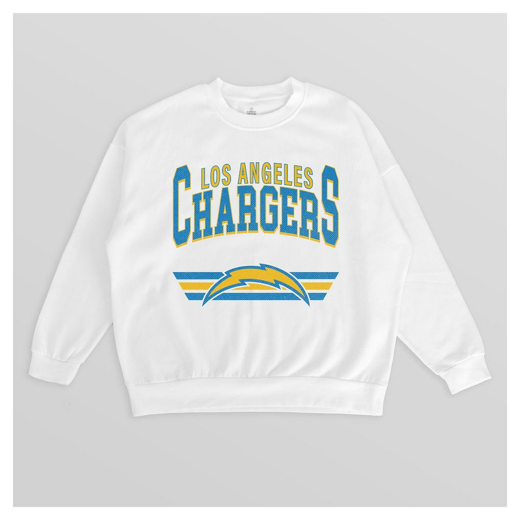 NFL Los Angeles Chargers Gameday Couture Women's Swift Strike Premium Oversized Fleece Pullover Sweatshirt