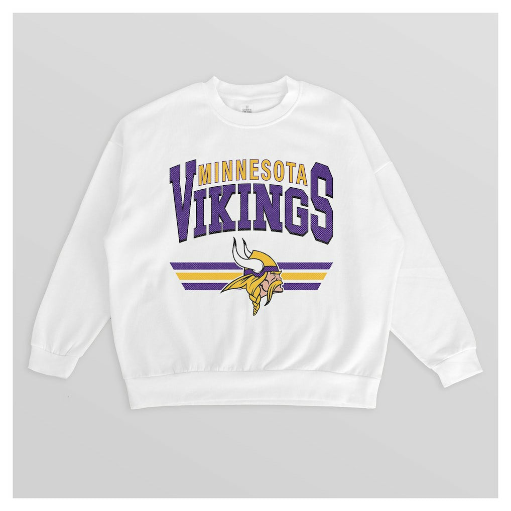 NFL Minnesota Vikings Gameday Couture Women's Swift Strike Premium Oversized Fleece Pullover Sweatshirt