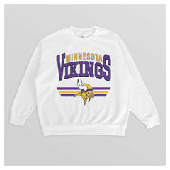 NFL Minnesota Vikings Gameday Couture Women's Swift Strike Premium Oversized Fleece Pullover Sweatshirt