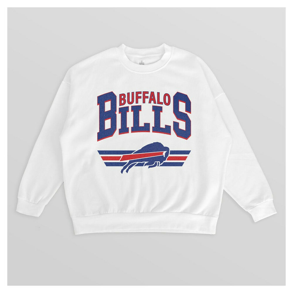 NFL Buffalo Bills Gameday Couture Women's Swift Strike Premium Oversized Fleece Pullover Sweatshirt