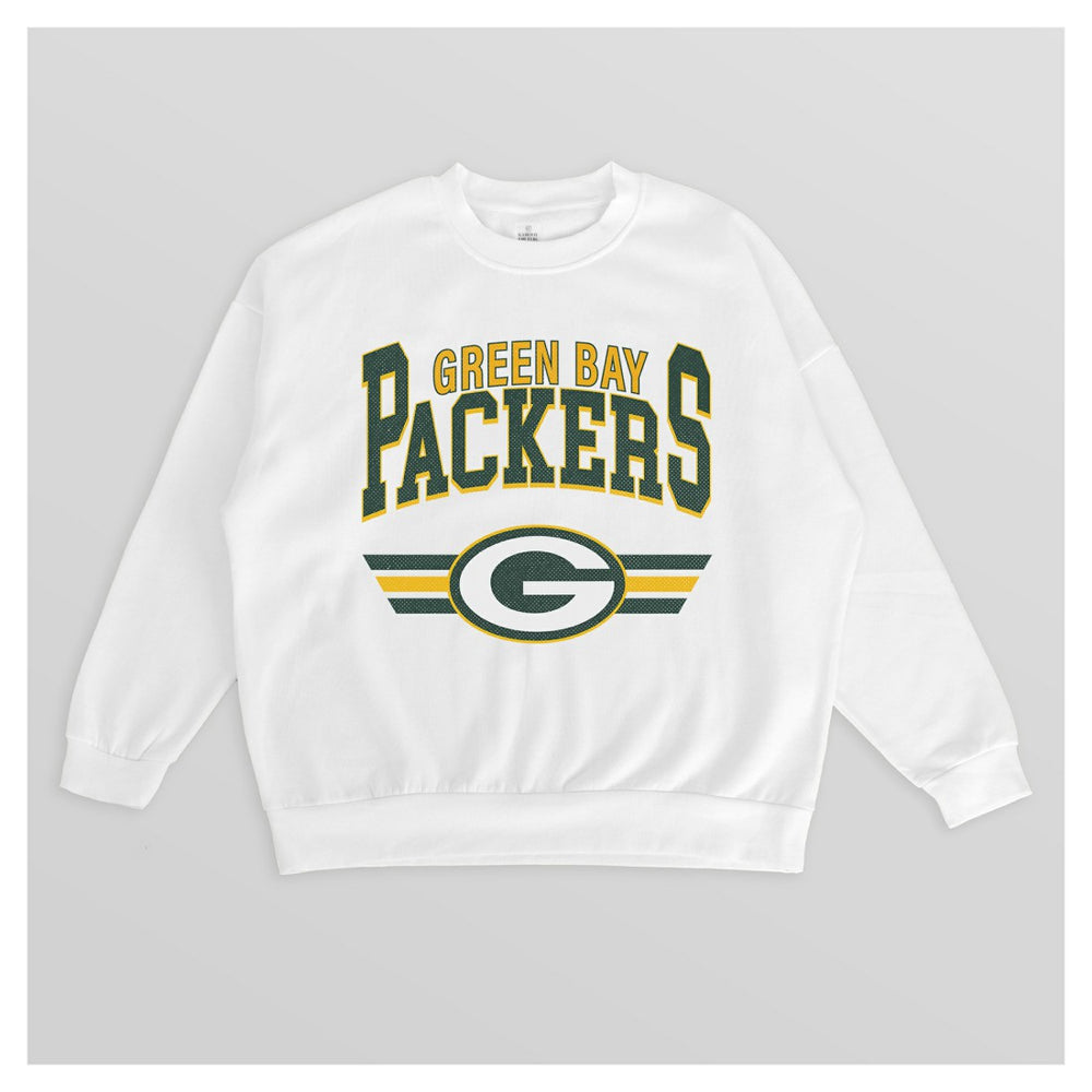 NFL Green Bay Packers Gameday Couture Women's Swift Strike Premium Oversized Fleece Pullover Sweatshirt