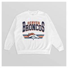NFL Denver Broncos Gameday Couture Women's Swift Strike Premium Oversized Fleece Pullover Sweatshirt