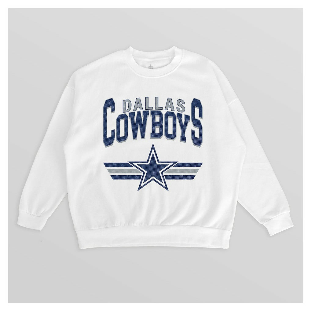 NFL Dallas Cowboys Gameday Couture Women's Swift Strike Premium Oversized Fleece Pullover Sweatshirt