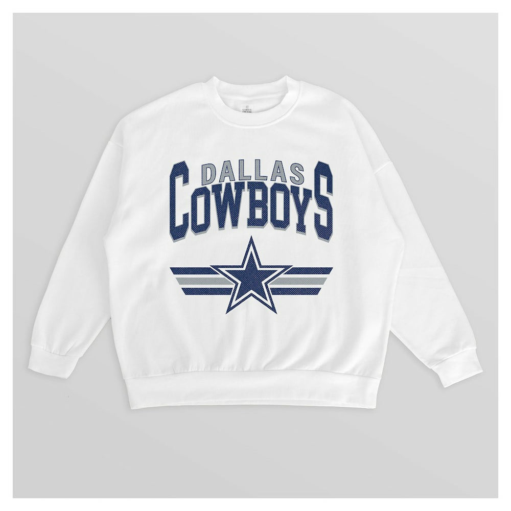 NFL Dallas Cowboys Gameday Couture Women's Swift Strike Premium Oversized Fleece Pullover Sweatshirt