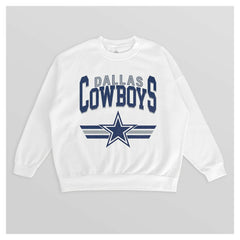 NFL Dallas Cowboys Gameday Couture Women's Swift Strike Premium Oversized Fleece Pullover Sweatshirt