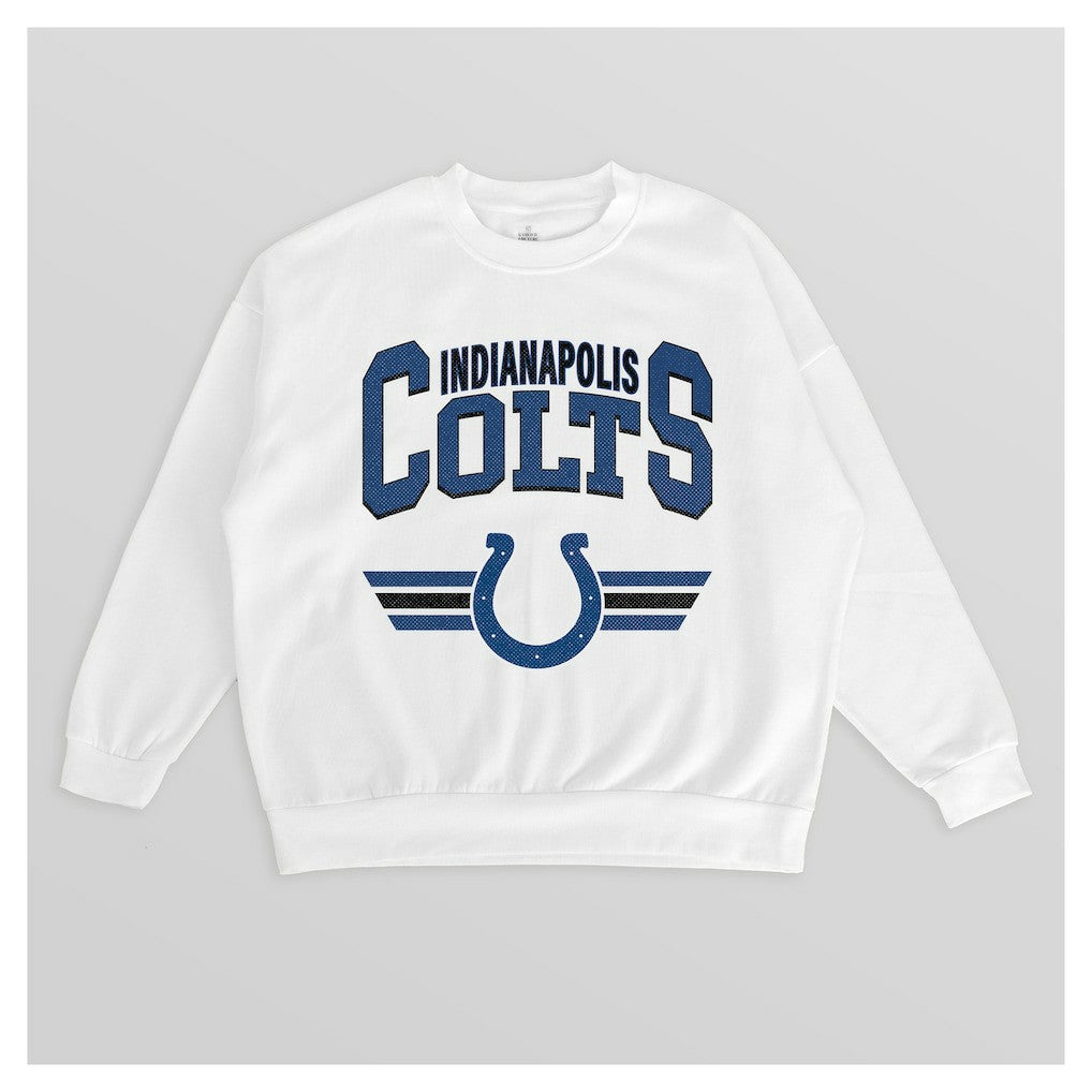 NFL Indianapolis Colts Gameday Couture Women's Swift Strike Premium Oversized Fleece Pullover Sweatshirt