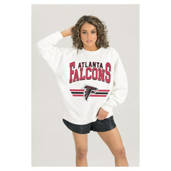 NFL Atlanta Falcons Gameday Couture Women's Swift Strike Premium Oversized Fleece Pullover Sweatshirt