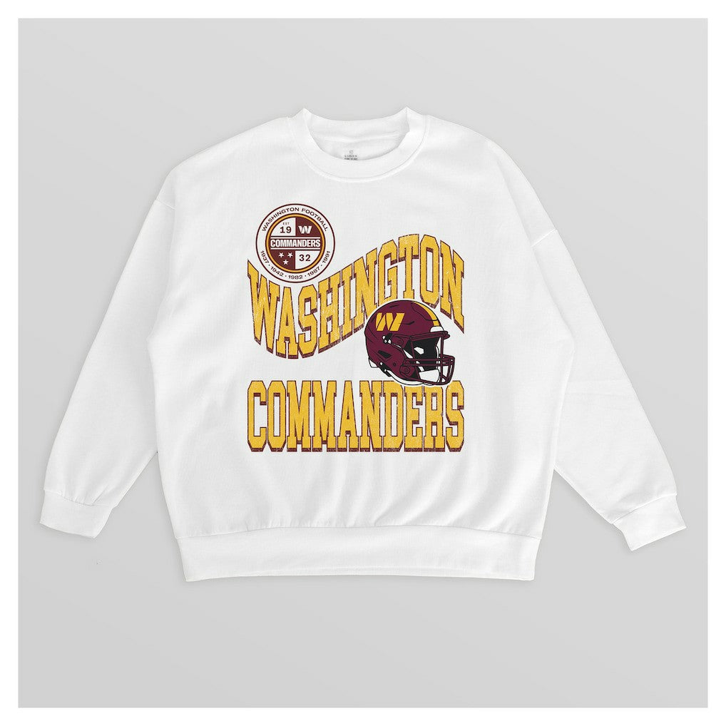 NFL Washington Commanders Gameday Couture Women's Oversized Hard Earned Premium Fleece Pullover Sweatshirt