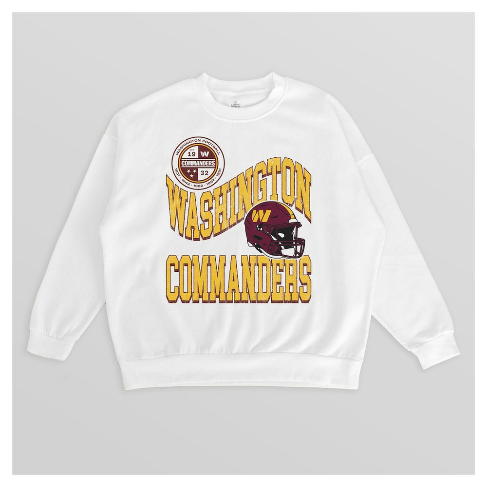 NFL Washington Commanders Gameday Couture Women's Oversized Hard Earned Premium Fleece Pullover Sweatshirt