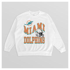 NFL Miami Dolphins Gameday Couture Women's Oversized Hard Earned Premium Fleece Pullover Sweatshirt
