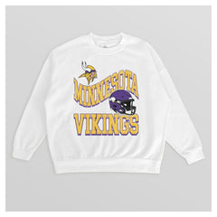 NFL Minnesota Vikings Gameday Couture Women's Oversized Hard Earned Premium Fleece Pullover Sweatshirt