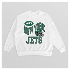 NFL New York Jets Gameday Couture Women's Oversized Hard Earned Premium Fleece Pullover Sweatshirt