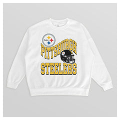 NFL Pittsburgh Steelers Gameday Couture Women's Oversized Hard Earned Premium Fleece Pullover Sweatshirt
