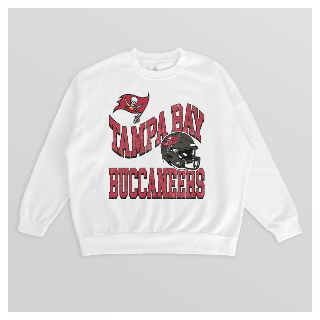 NFL Tampa Bay Buccaneers Gameday Couture Women's Oversized Hard Earned Premium Fleece Pullover Sweatshirt