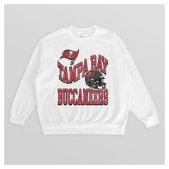 NFL Tampa Bay Buccaneers Gameday Couture Women's Oversized Hard Earned Premium Fleece Pullover Sweatshirt