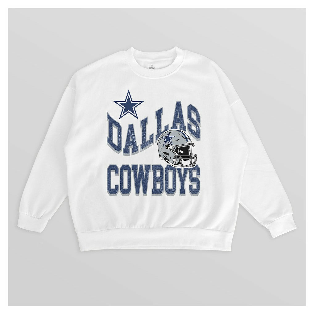 NFL Dallas Cowboys Gameday Couture Women's Oversized Hard Earned Premium Fleece Pullover Sweatshirt