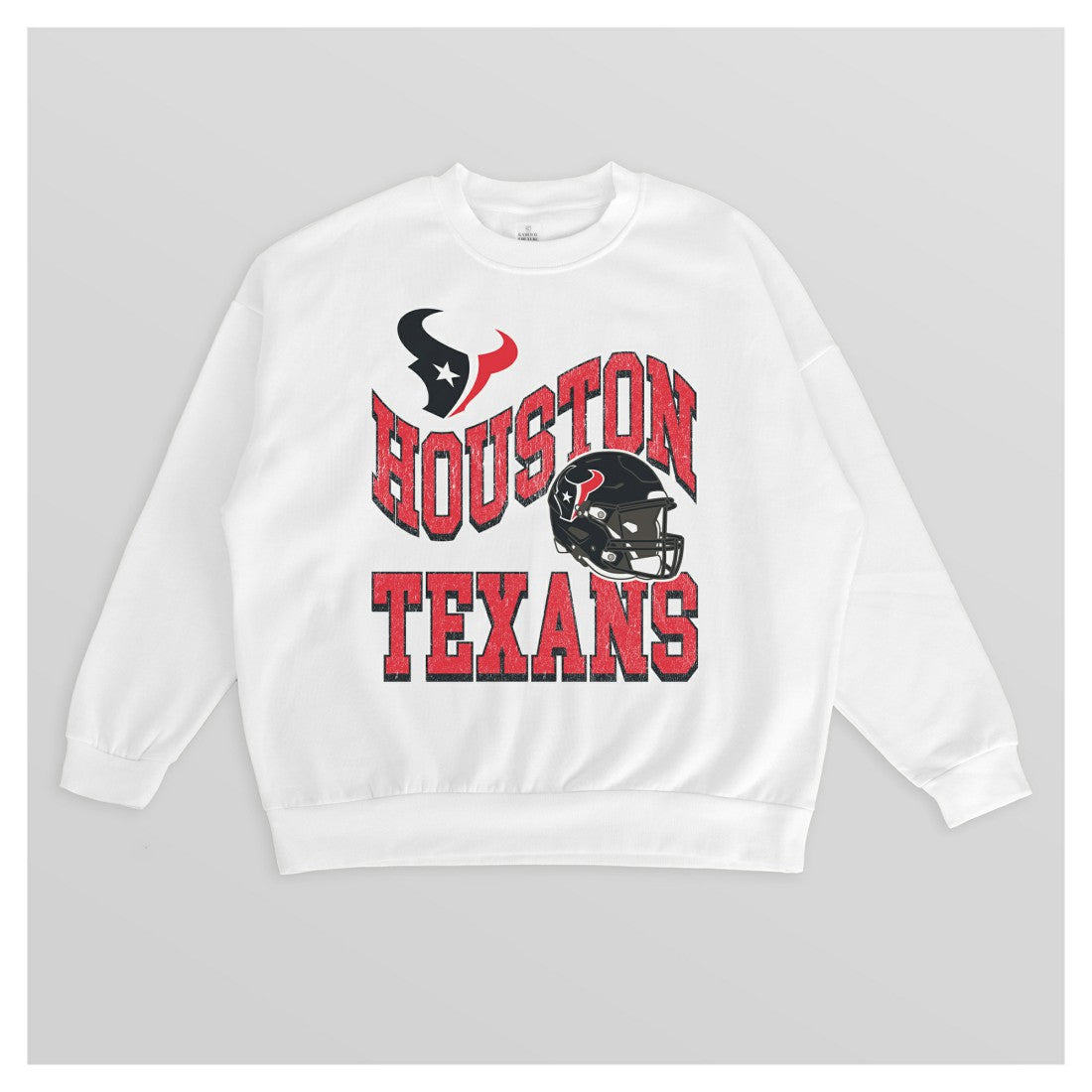 NFL Houston Texans Gameday Couture Women's Oversized Hard Earned Premium Fleece Pullover Sweatshirt