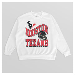 NFL Houston Texans Gameday Couture Women's Oversized Hard Earned Premium Fleece Pullover Sweatshirt