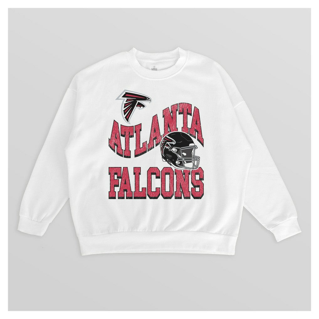 NFL Atlanta Falcons Gameday Couture Women's Oversized Hard Earned Premium Fleece Pullover Sweatshirt