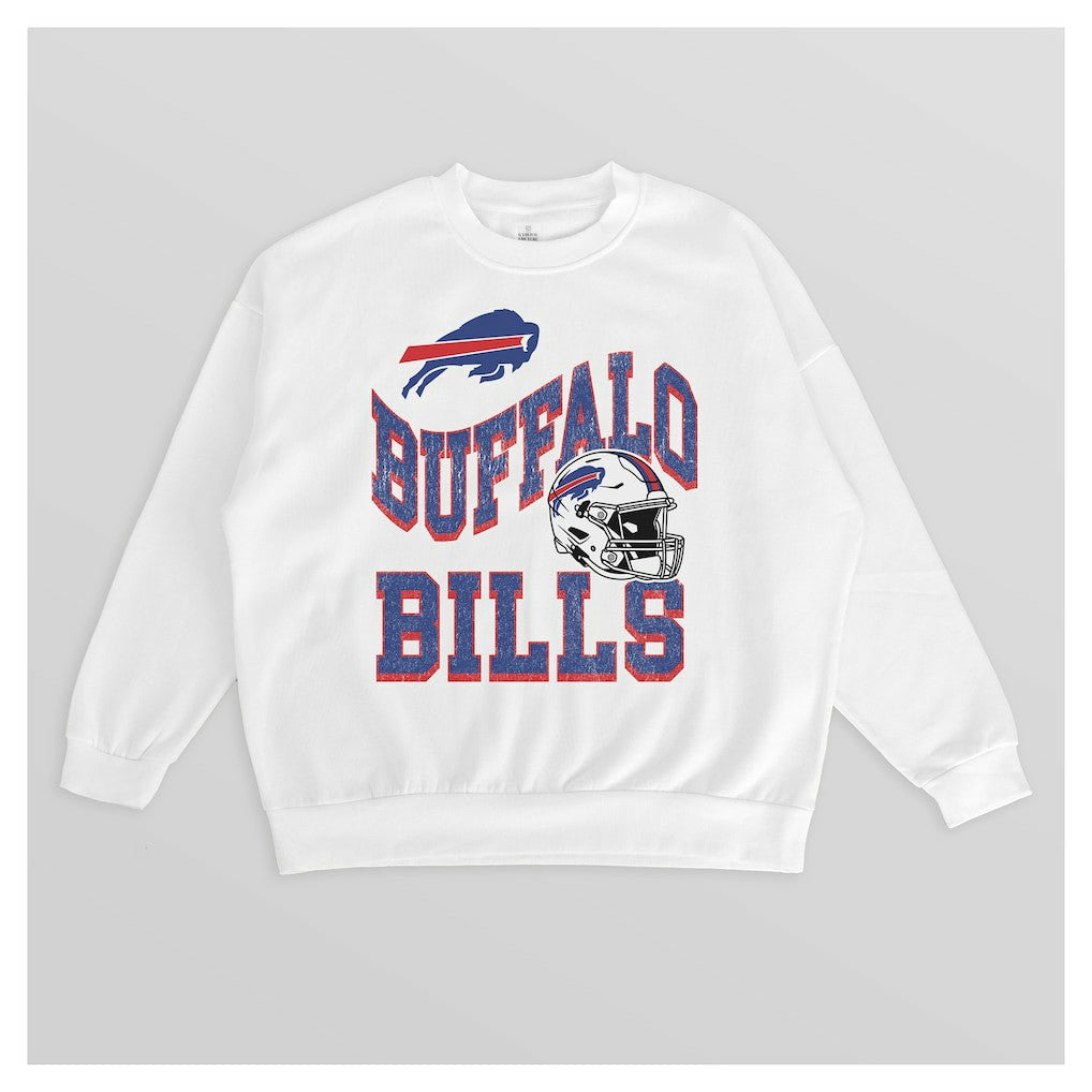 NFL Buffalo Bills Gameday Couture Women's Oversized Hard Earned Premium Fleece Pullover Sweatshirt
