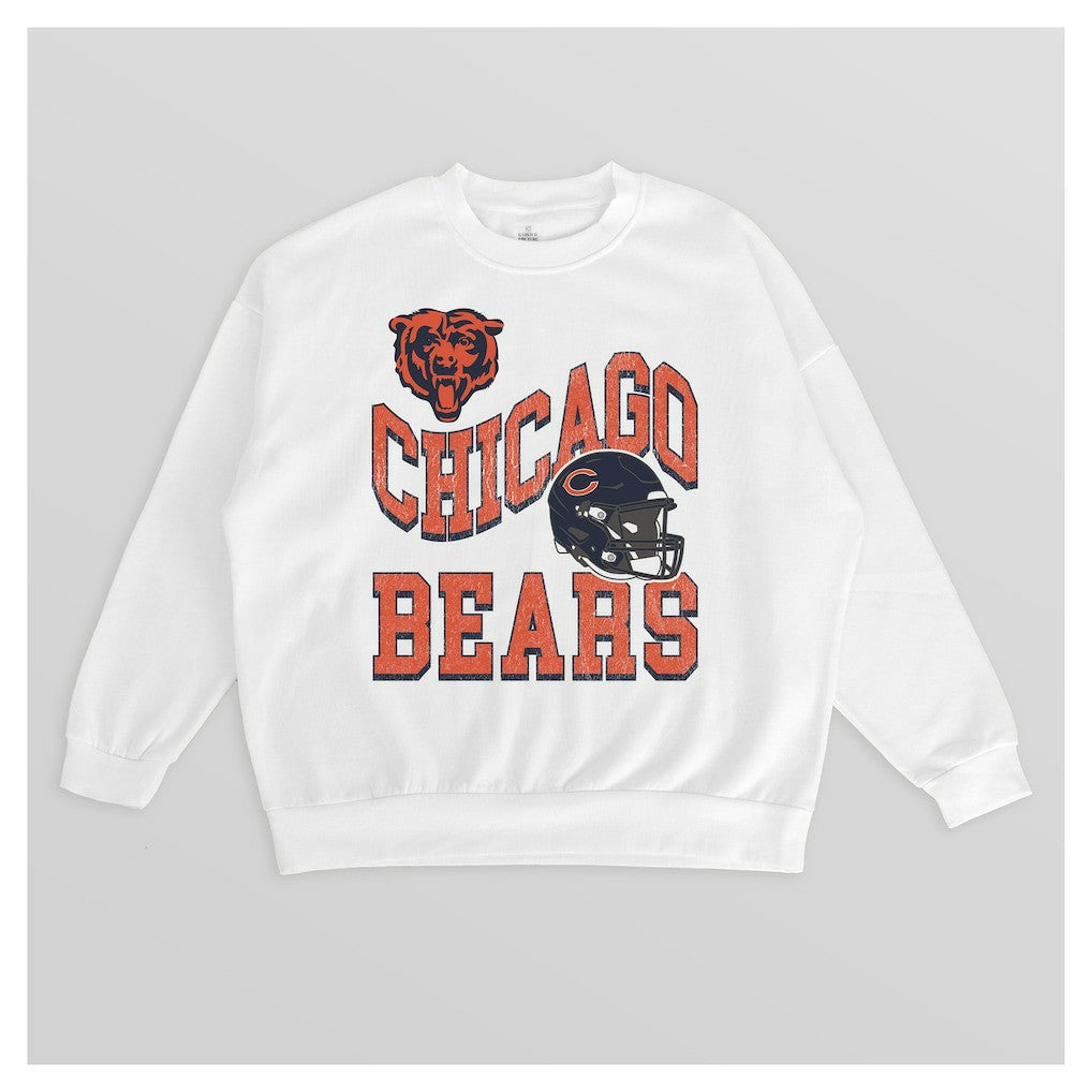 NFL Chicago Bears Gameday Couture Women's Oversized Hard Earned Premium Fleece Pullover Sweatshirt