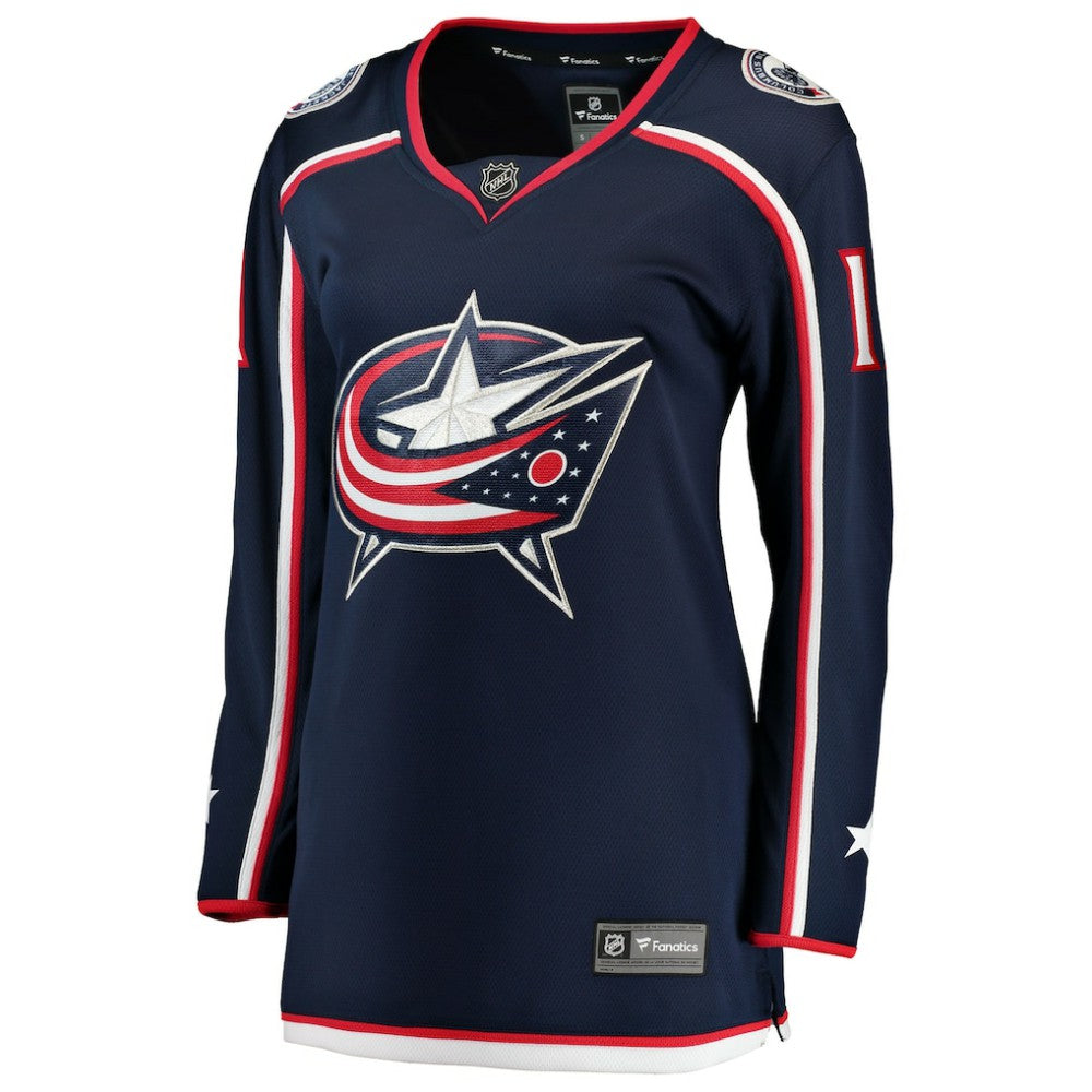 Miles Wood Columbus Blue Jackets Fanatics Women's Home Breakaway Jersey