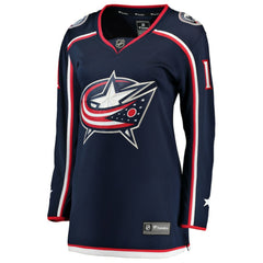 Miles Wood Columbus Blue Jackets Fanatics Women's Home Breakaway Jersey
