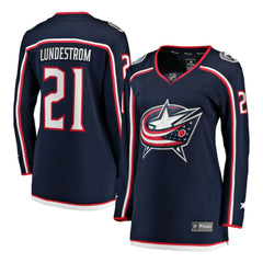 Isac Lundestrom Columbus Blue Jackets Fanatics Women's Home Breakaway Jersey
