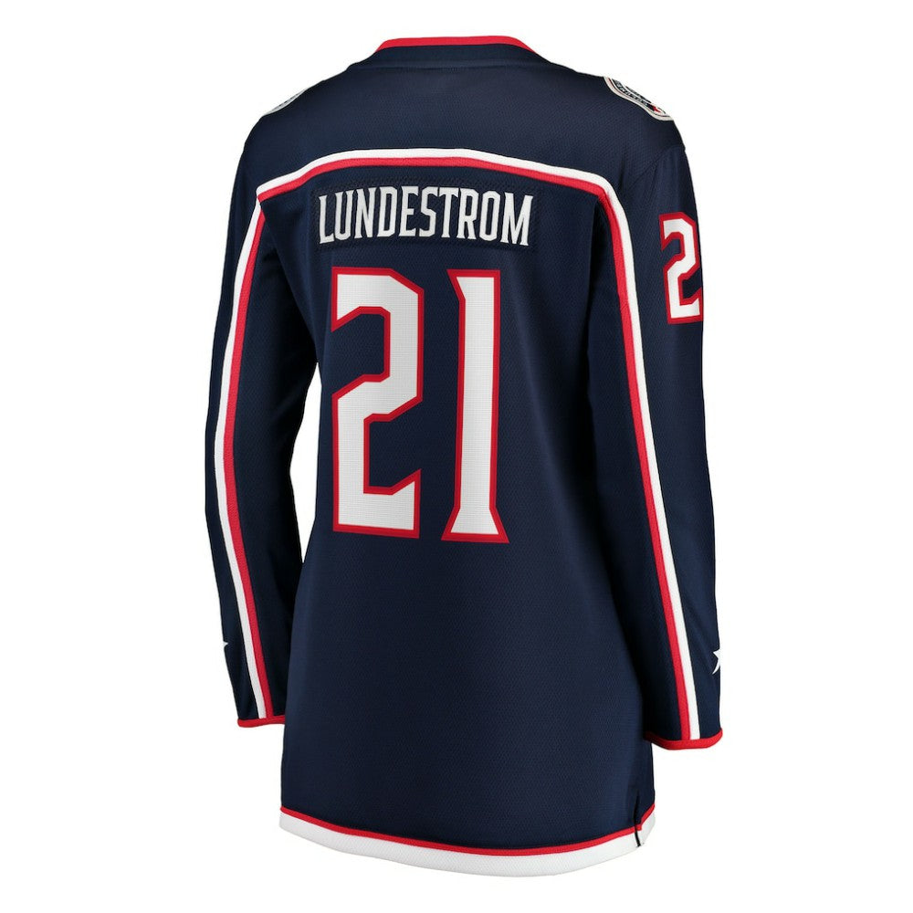Isac Lundestrom Columbus Blue Jackets Fanatics Women's Home Breakaway Jersey