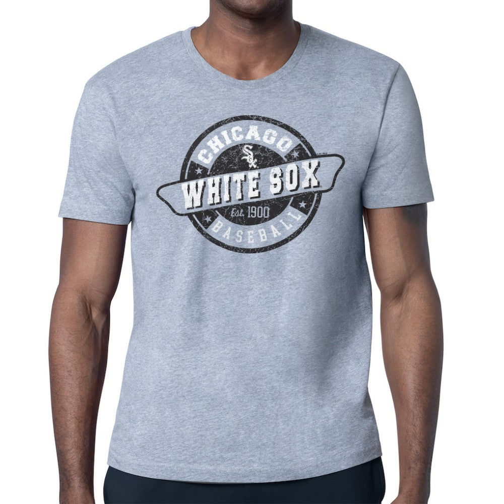 Chicago White Sox Starter Route 66 Team Logo T-Shirt - Heather Gray