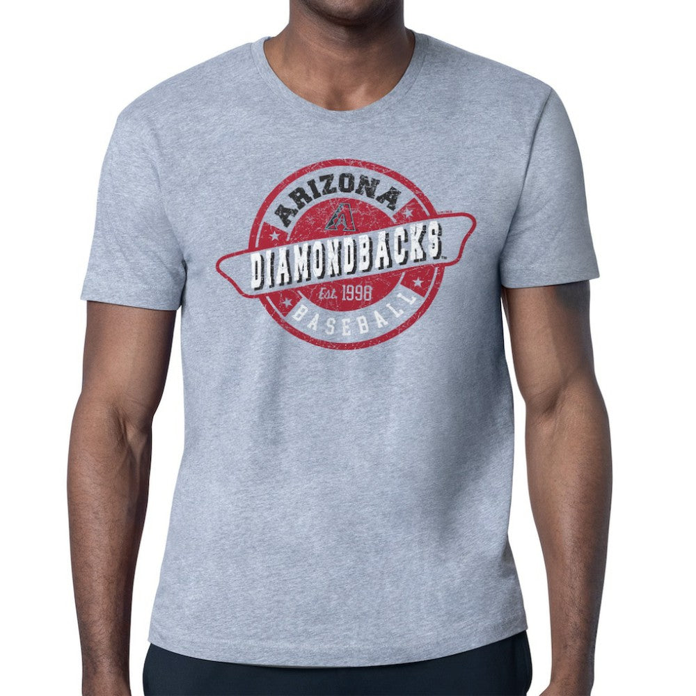 Arizona Diamondbacks Starter Route 66 Team Logo T-Shirt - Heather Gray