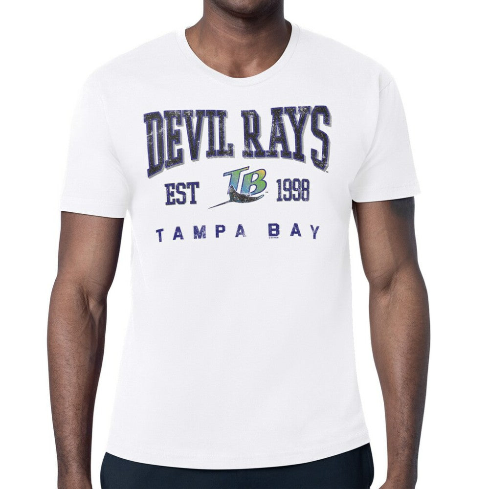 Tampa Bay Rays Starter Distressed Logo T-Shirt - White