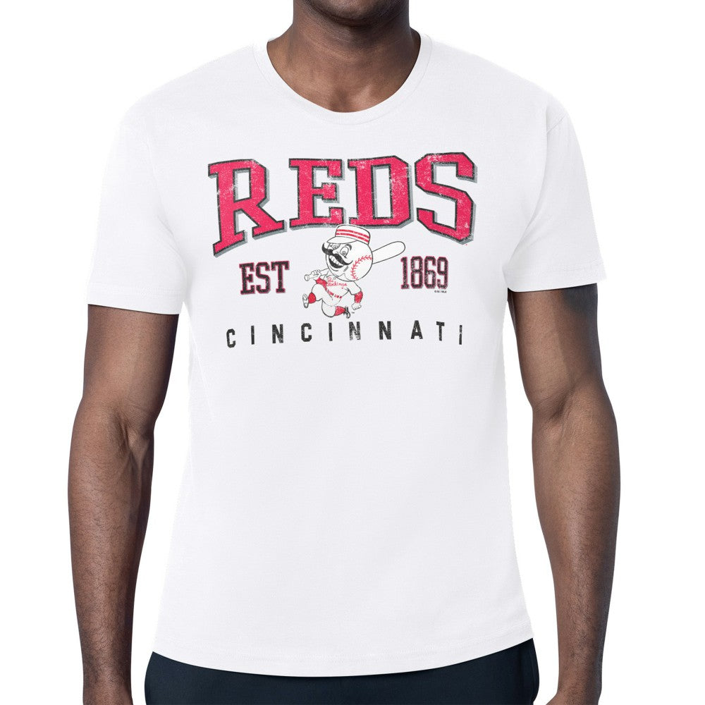 Cincinnati Reds Starter Distressed Logo T-Shirt - White