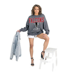 NFL Atlanta Falcons Gameday Couture Women's Bring Your Energy Oversized Premium Fleece Pullover Sweatshirt