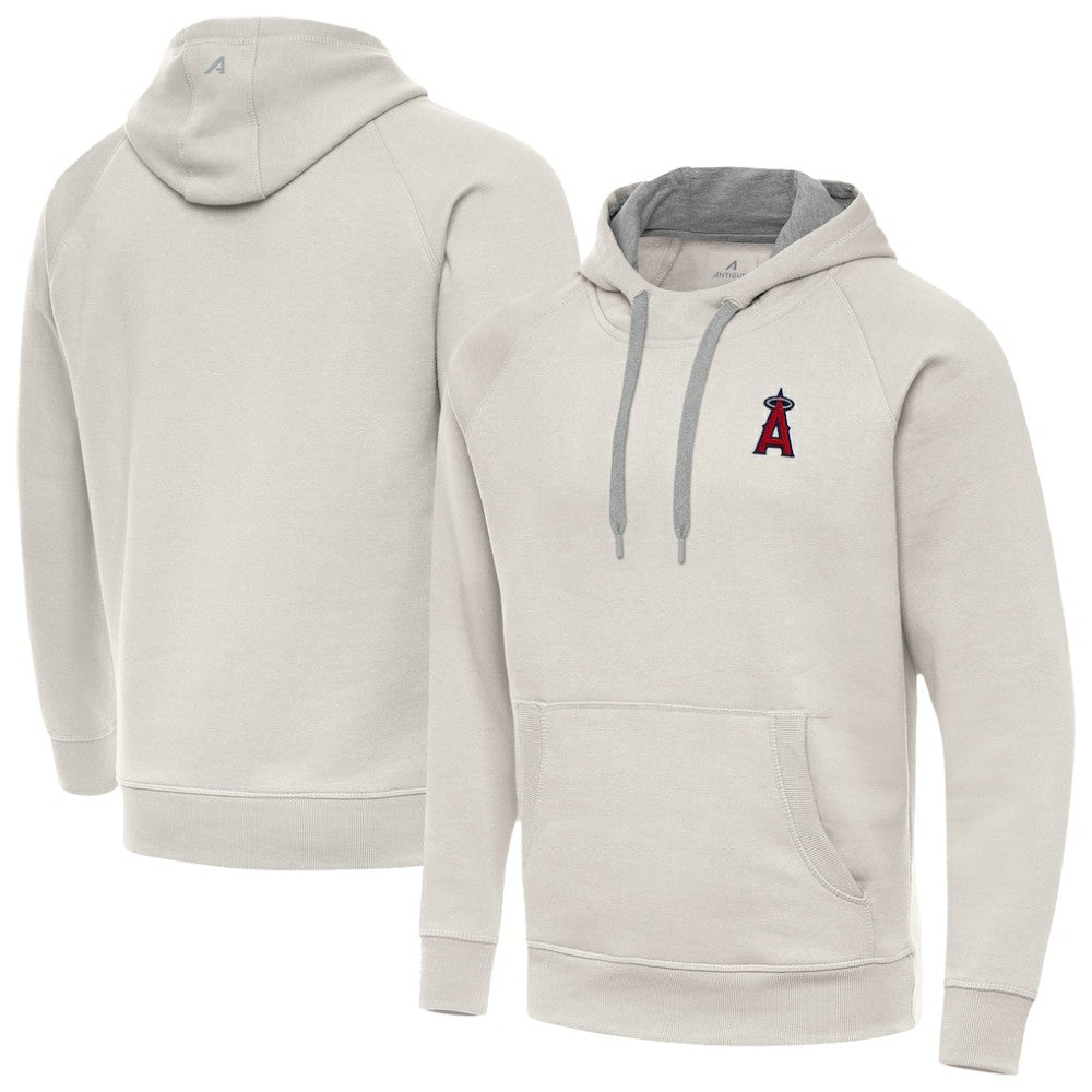 Los Angeles Angels Antigua Victory Pullover Hoodie - Cream