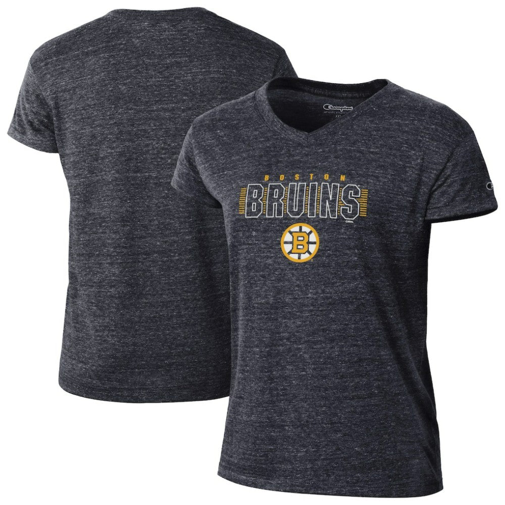 Boston Bruins Champion Women's Tri-Blend V-Neck T-Shirt