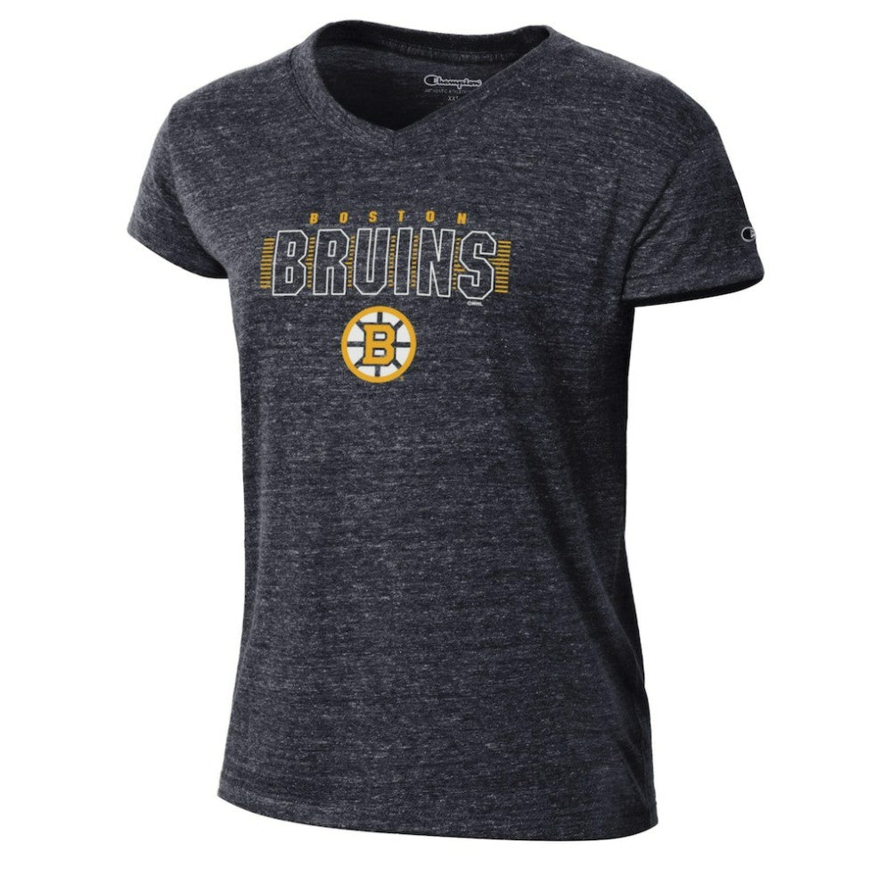 Boston Bruins Champion Women's Tri-Blend V-Neck T-Shirt