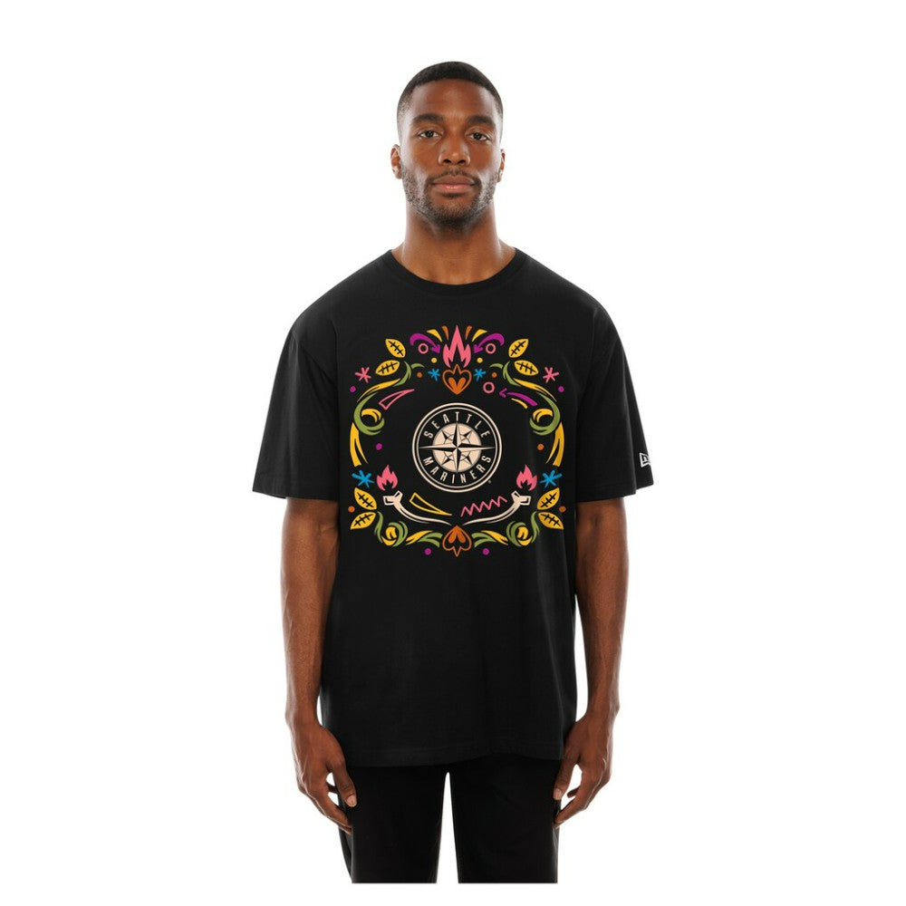 Seattle Mariners Día de los Muertos T-Shirt - Black | New Era