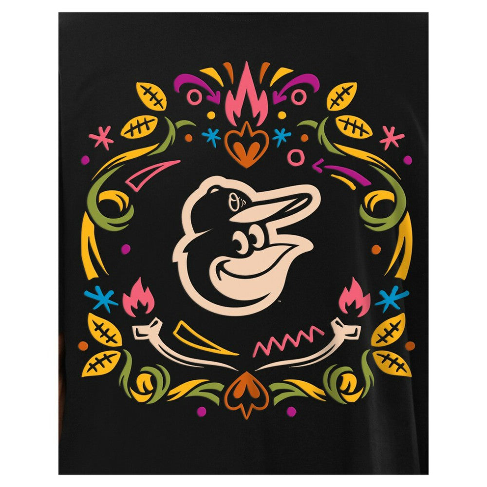 Baltimore Orioles Día de los Muertos T-Shirt - Black | New Era